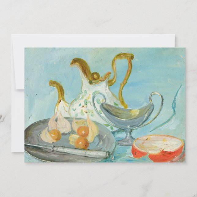 Still Life on a Blue Background | Tadeusz Makowski (Front)