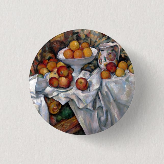 Still Life Oranges - Paul Cezanne Painting Art  3 Cm Round Badge (Front)