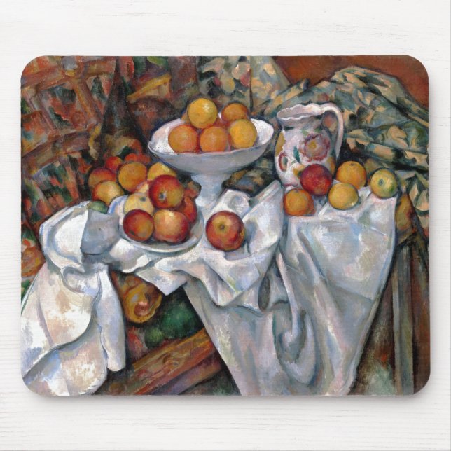 Still Life Oranges - Paul Cezanne Painting Art Mouse Pad (Front)