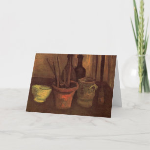Still Life Paintbrushes in Pot by Vincent van Gogh Card