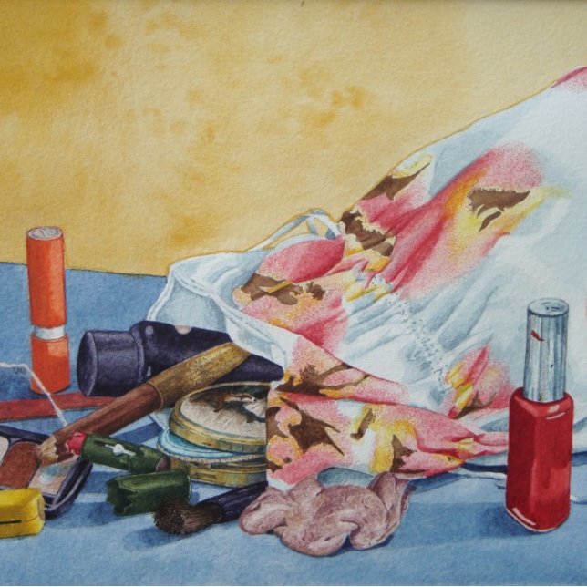 still life painting of retro make up bag jigsaw puzzle (Creator Uploaded)
