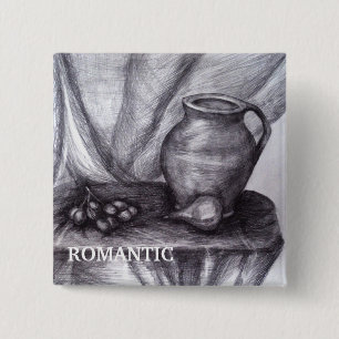 Still Life Pencil Drawing Badge
