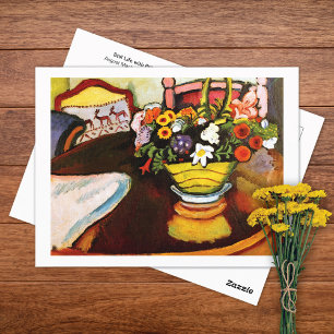 Still Life Pillow Flowers August Macke Postcard