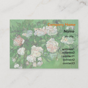 Still life - Pink Roses by Vincent van Gogh Business Card