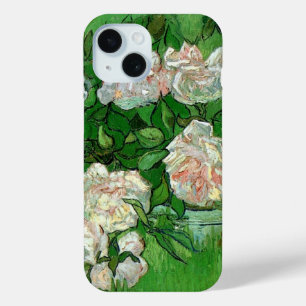 Still Life: Pink Roses by Vincent van Gogh iPhone 15 Case