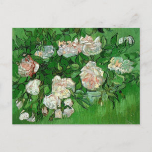 Still Life: Pink Roses by Vincent van Gogh Postcard