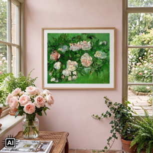 Still Life: Pink Roses by Vincent van Gogh Poster