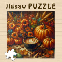 Still Life Pumpkin Coffee orange Autumn Flowers