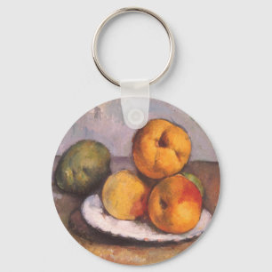 Still Life Quince, Apples, Pears by Paul Cezanne Key Ring