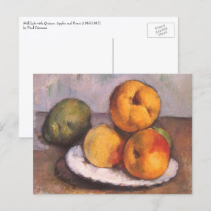Still Life Quince, Apples, Pears by Paul Cezanne Postcard