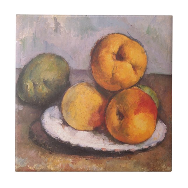 Still Life Quince, Apples, Pears by Paul Cezanne Tile (Front)