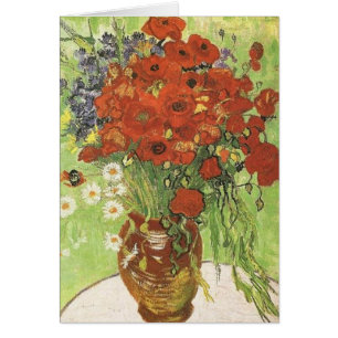 Still life - Red poppies and daises