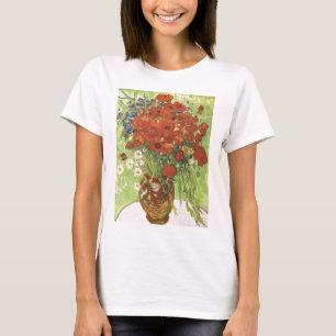 Still life - Red poppies and daises T-Shirt