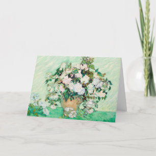 Still Life Roses in a Vase by Vincent van Gogh Card