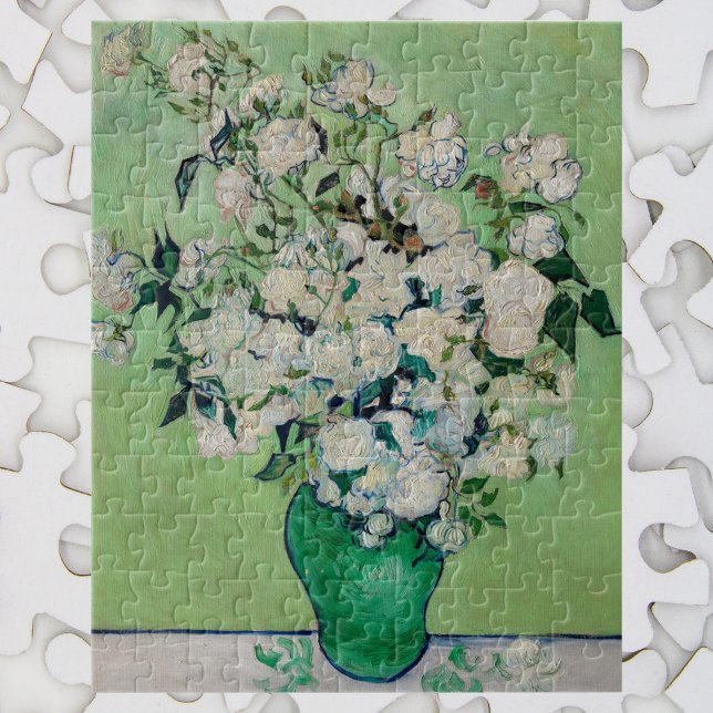 Still Life Roses in a Vase by Vincent van Gogh Jigsaw Puzzle (Creator Uploaded)