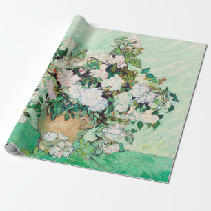 Still Life Roses in a Vase by Vincent van Gogh Wrapping Paper