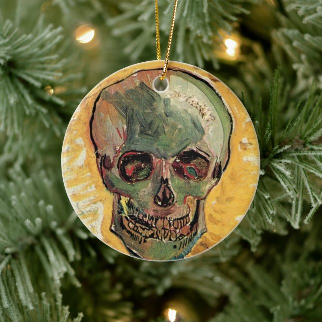 Still Life Skull by Vincent van Gogh Ceramic Tree Decoration (Tree)