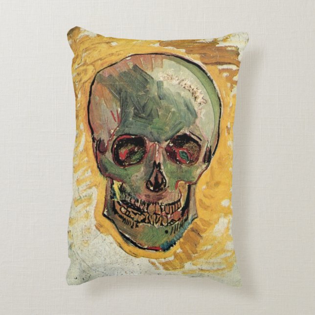 Still Life Skull by Vincent van Gogh Decorative Cushion (Back(Vertical))