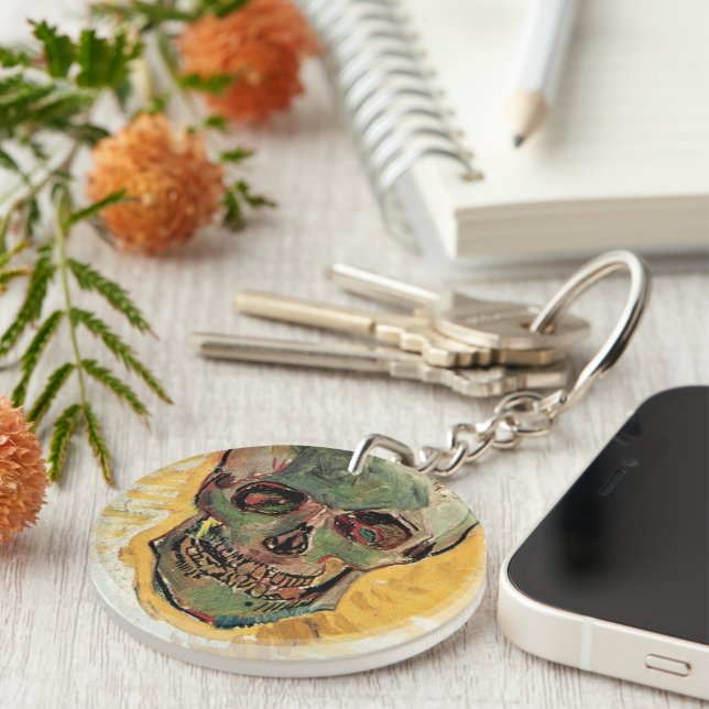 Still Life Skull by Vincent van Gogh Key Ring (Front Right)