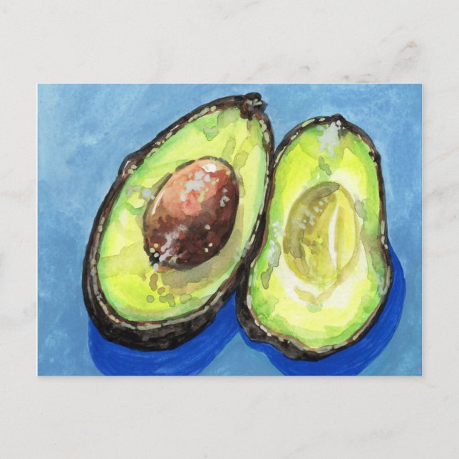 Still Life Study on Avocado Postcard (Front)