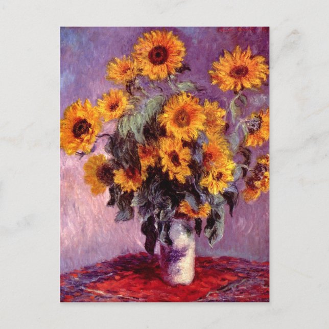 Still life: Sunflowers by Claude Monet Postcard (Front)