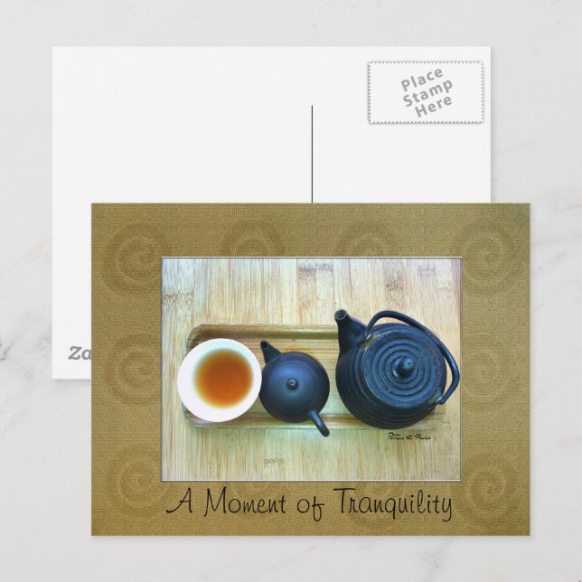 Still Life Tea Setting Photograph Custom Text Postcard (Front/Back)