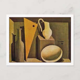 Still Life Team by Carlo Carra Fine Art Postcard