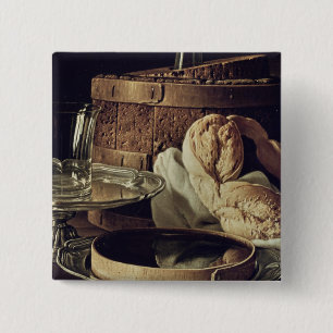Still Life. The Snack 15 Cm Square Badge