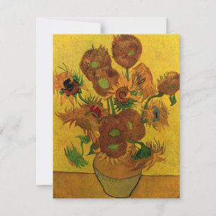 Still Life Vase w 15 Sunflowers Vincent van Gogh