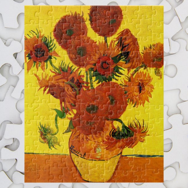 Still Life Vase w 15 Sunflowers Vincent van Gogh Jigsaw Puzzle (Creator Uploaded)
