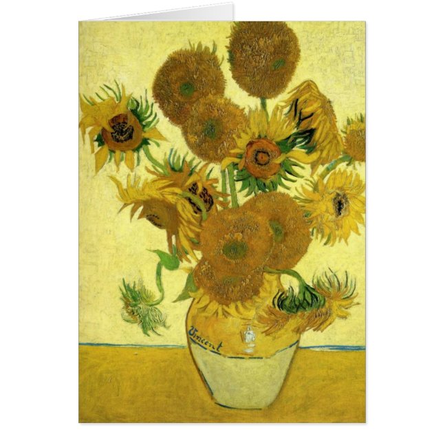 Still Life - Vase with 15 Sunflowers by van Gogh (Front)