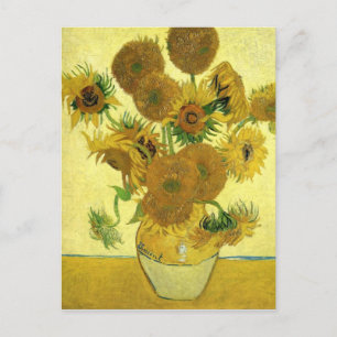 Still Life - Vase with 15 Sunflowers by van Gogh Postcard