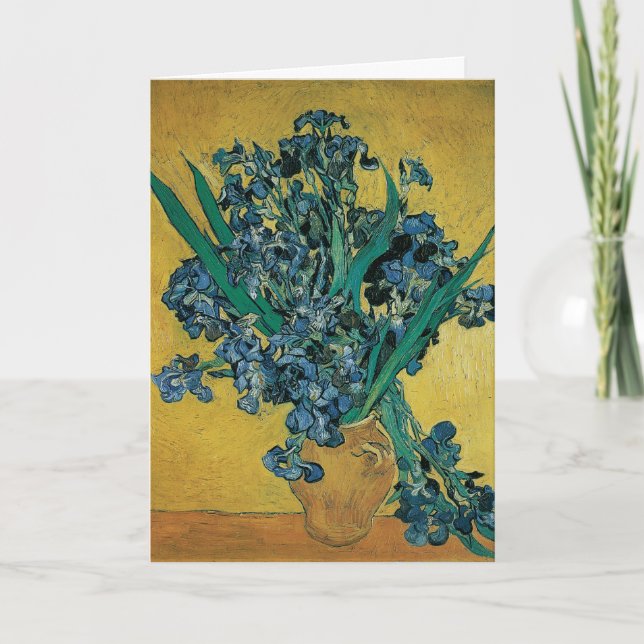 Still Life Vase with Irises by Vincent van Gogh Card (Front)