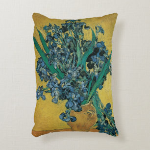 Still Life Vase with Irises by Vincent van Gogh Decorative Cushion