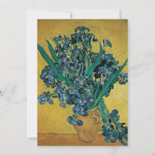 Still Life Vase with Irises by Vincent van Gogh Invitation