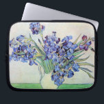 Still Life Vase with Irises by Vincent van Gogh Laptop Sleeve<br><div class="desc">Still Life: Vase with Irises by Vincent van Gogh is a vintage fine art post impressionism still life floral nature painting. A bouquet of lavender bearded iris flowers from a spring garden. The vase is shaped like a pitcher and full of love and romance purple blooms. About the artist: Vincent...</div>