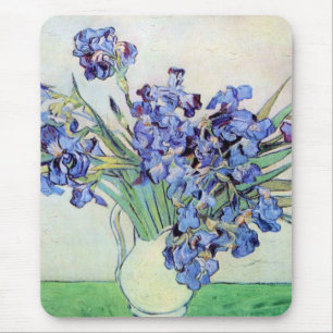 Still Life Vase with Irises by Vincent van Gogh Mouse Pad