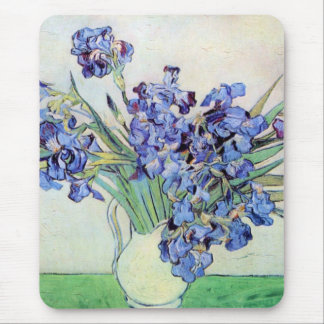 Still Life Vase with Irises by Vincent van Gogh Mouse Pad