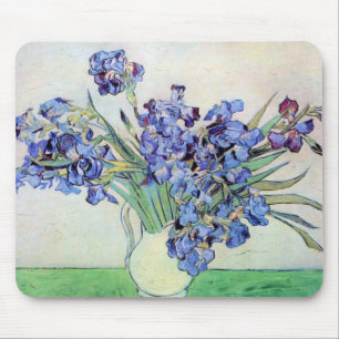 Still Life Vase with Irises by Vincent van Gogh Mouse Pad