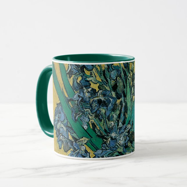 Still Life Vase with Irises by Vincent van Gogh Mug (Front Left)
