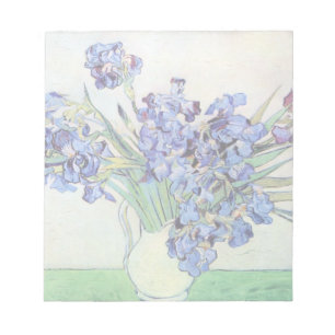 Still Life Vase with Irises by Vincent van Gogh Notepad