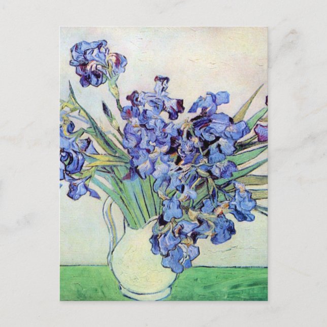Still Life Vase with Irises by Vincent van Gogh Postcard (Front)