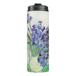 Still Life Vase with Irises by Vincent van Gogh Thermal Tumbler
