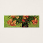 Still Life Vase with Oleanders and Books, Van Gogh<br><div class="desc">Still Life Vase with Oleanders and Books,  Van Gogh.   Vintage floral oil painting. Post impressionism fine art. Beautiful business cards for people who love art and flowers.</div>
