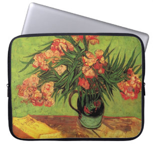 Still Life Vase with Oleanders and Books, Van Gogh Laptop Sleeve