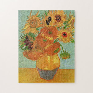 still life - vase with twelve sunflowers, van Gogh Jigsaw Puzzle