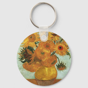 Still life - Vase with twelve Sunflowers, Vincent Key Ring