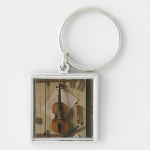 Still Life, Violin and Music Key Ring