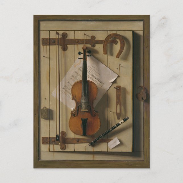 Still Life, Violin and Music Postcard (Front)