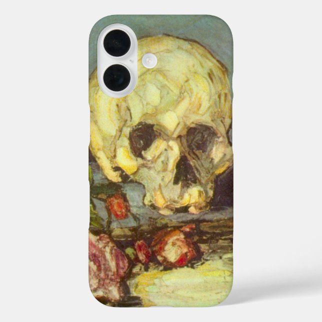 Still Life w Skull, Candle, Book By Paul Cezanne Case-Mate iPhone Case (Back)